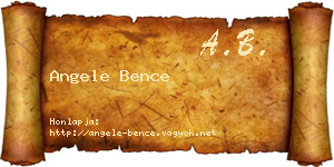 Angele Bence névjegykártya